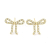 Brass Cubic Zirconia Stud Earrings for Women EJEW-S217-B04-1