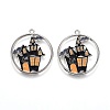 Halloween Theme Alloy Enamel Pendants ENAM-J649-12P-02-1