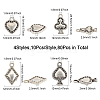 CHGCRAFT 80Pcs 4 Style Tibetan Style Alloy Pendants FIND-CA0007-44-2