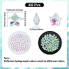 80Pcs Transparent Faceted Glass Connector Charms GLAA-SP0001-88F-02-2