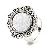 Vintage Adjustable Iron Finger Ring Components Alloy Cabochon Bezel Settings LS-X-PALLOY-Q300-09AS-NR-1