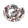 Electroplate Opaque Glass Beads Strands EGLA-A034-P8mm-S20-2