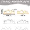 20Pcs 2 Colors Stainless Steel Outline Connector Charms STAS-UN0047-49-3