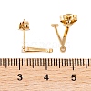 Ion Plating(IP) 304 Stainless Steel Stud Earrings FIND-Q103-01V-G-3