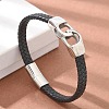 Braided Microfiber Leather Cord Bracelets BJEW-Q010-07A-1