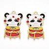 Alloy Enamel Pendants ENAM-T022-03C-1