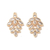 Brass Micro Pave Cubic Zirconia Pendants KK-I702-09G-2