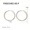 Stylish Stainless Steel Big Hoop Earrings NA7733-9-1