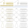 DIY Brass Geometry Hoop Earring Making Kit DIY-YW0008-60-1