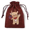 Christmas Theme Jute Cloth Storage Bags ABAG-F010-01A-01-2