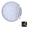 Flat Round with Woodpecker DIY Silicone Clock Display Molds SIMO-PW0015-48B-2