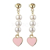 Natural Shell Pearl Dangle Earrings EJEW-JE05801-1