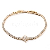 Golden Brass Link Bracelet BJEW-C055-05A-G-1