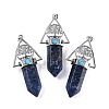 Natural Sodalite Faceted Pointed Bullet Big Pendants G-H076-02P-013-1