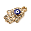 Alloy Enamel Rhinestone Glass Pendants ENAM-U003-02G-01-2