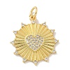 Brass Micro Pave Cubic Zirconia Pendants KK-M300-29G-1