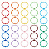 30Pcs 10 Colors Spray Painted Iron Hinged Binder Rings IFIN-TA0001-77-1