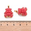 Druzy Resin Pendants RESI-G086-04G-02-3