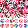 50Pcs UV Plating Opeque Acrylic Beads MACR-SC0001-51A-1