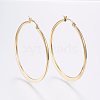 304 Stainless Steel Big Hoop Earrings X-EJEW-F105-18G-1