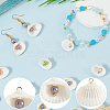 30Pcs Natural Shell & Imitation Pearl Pendants PALLOY-SC0004-42-6