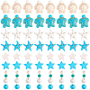 280Pcs 10 Styles Dyed Synthetic Turquoise & Howlite Beads G-SC0003-83-7