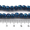 Electroplated Natural Lava Rock Beads Strands G-A251-B01-01E-4