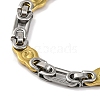 201 Stainless Steel Byzantine Chain Necklace NJEW-F22-39B-GP-3