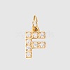 Stainless Steel Cubic Zirconia Pendants with Jump Rings FIND-PW0024-08F-1