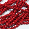 Natural Dyed Mashan Jade Gemstone Bead Strands G-R272-8mm-01-2