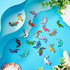 48Pcs 12 Colors Alloy Enamel Connector Charms ENAM-TA0001-60-6
