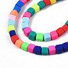 Handmade Polymer Clay Beads Strands X-CLAY-N008-061-10-3