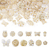  96Pcs 12 Styles UV Plating Acrylic Beads MACR-TA0001-32-1