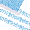 20 Yards Polyester Musical Note Lace Trim Ribbon OCOR-GF0004-44E-1