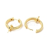 Brass Ring Hoop Earring Findings KK-G434-03G-2