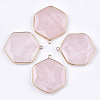 Natural Rose Quartz Pendants G-T112-19F-1