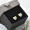 Rack Plating Brass Micro Pave Clear Cubic Zirconia Stud Earrings EJEW-K299-01G-K-1