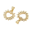 Brass Micro Pave Cubic Zirconia Pendants ZIRC-I367-12G-07-2