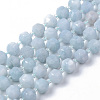 Natural Aquamarine Beads Strands X-G-R482-02-8mm-1