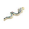 Snake Shape Alloy Rhinestone Pendants PALLOY-Q030-01C-2