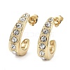 Glass Stud Earrings EJEW-P245-04G-2