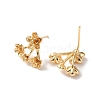 Brass Stud Earring Findings KK-Z164-04G-01-2