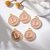 Golden Plated Alloy Enamel Charms X-ENAM-S118-07D-5