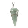 Natural Aventurine Gemstone Pendants G-D458-06P-01-RS-2