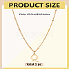 1Pc Brass Chain & 304 Stainless Steel Letter Pendant Necklaces NJEW-LP0001-35Q-G-2