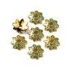 Multi-Petal Alloy Enamel Bead Caps ENAM-WH0063-03A-2