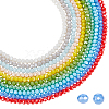 10 Strands 10 Colors Electroplate Glass Beads Strands EGLA-WR0001-07A-1