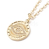 Brass Micro Pave Clear Cubic Zirconia Pendant Necklaces NJEW-JN03388-1