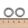 Ring 316 Surgical Stainless Steel Hoop Earrings EJEW-G416-19E-AS-5