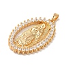 Brass Micro Pave Cubic Zirconia Pendants KK-M294-06G-03-2